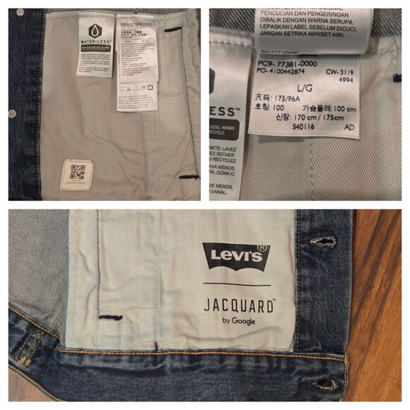 Levi’s Trucker Jacket With Jacquard By Google Men's Large NWT *Requires Tag* - Picture 9 of 9